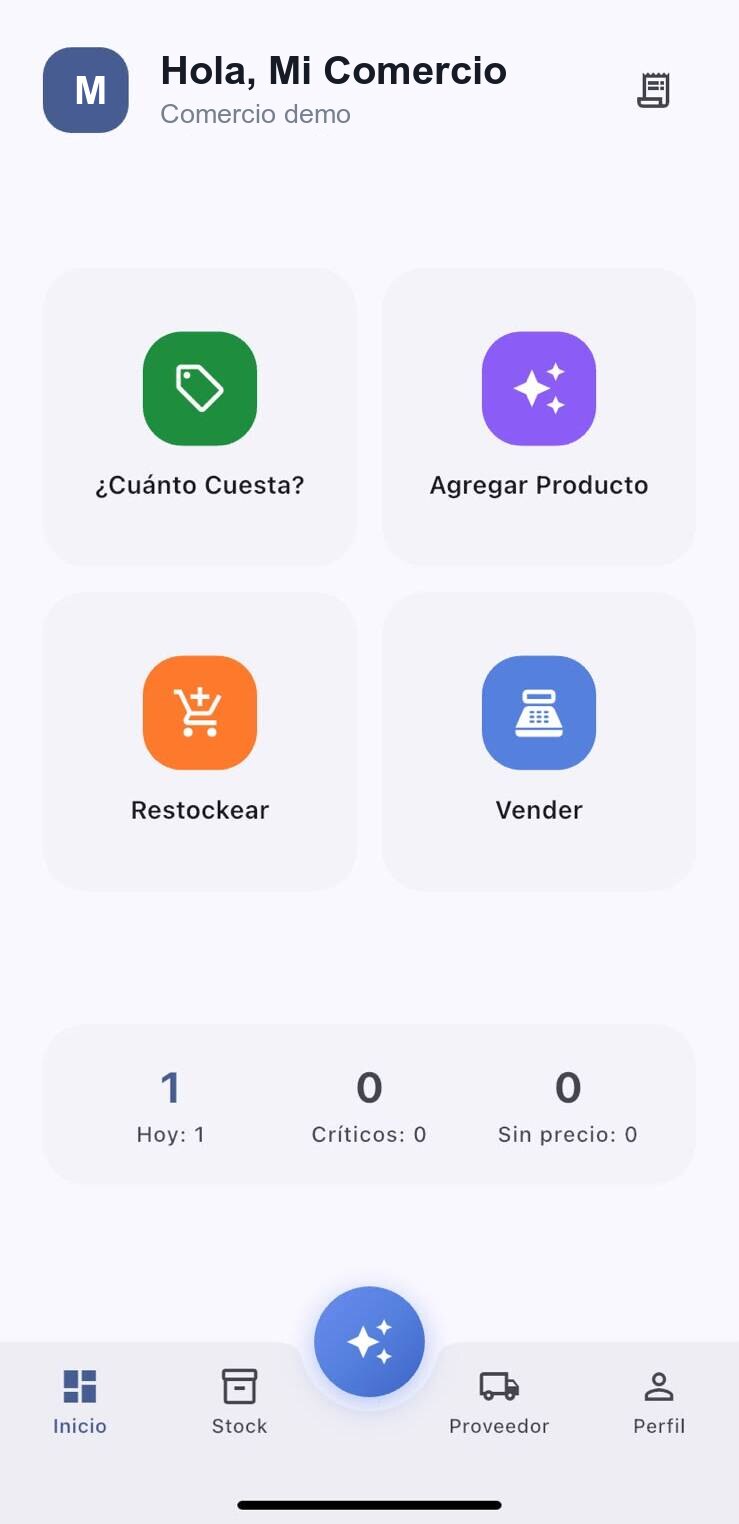 Pantalla de inicio de Unytra Lens con accesos rápidos